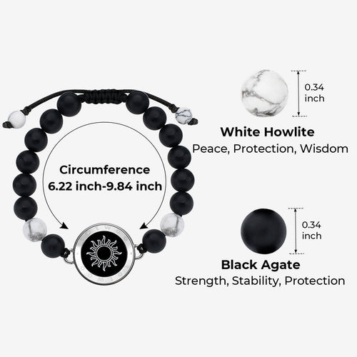 Sun & Moon Touch Bracelets with Matching Beads